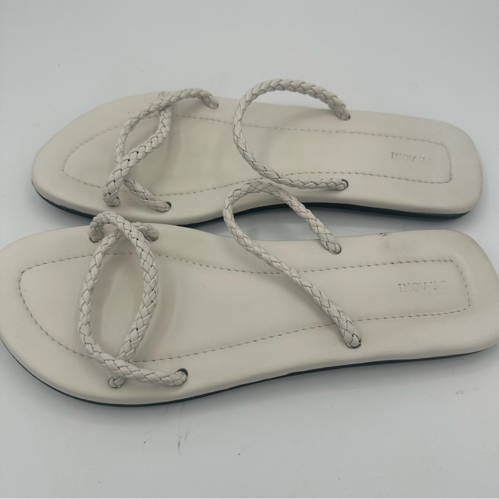 St. Agni Woven Rope Slide in Off White - Picture 4 of 5